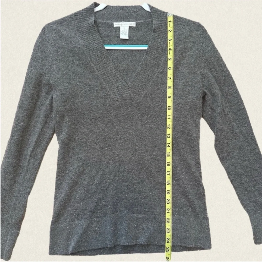 Sarah Spencer Wool Blend Minimalist Quiet Luxury Long Sleeve Sweater